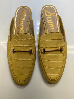 Sam Edelman Womens Laurna Sun Croc Leather Slip On Flats Sz 9